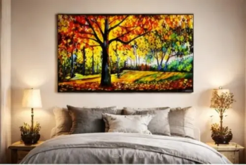 Quadros Pintura em Tela Paisagem Campo Verão Black Friday