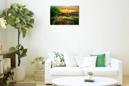 Quadros Pintura em Tela Paisagem Gado no Pasto Black Friday