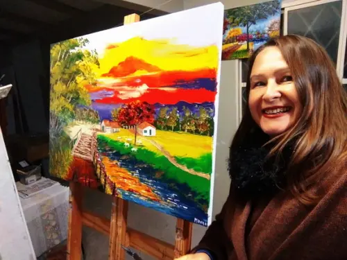 Quadros Pintura em Tela Paisagem Gado no Pasto Black Friday