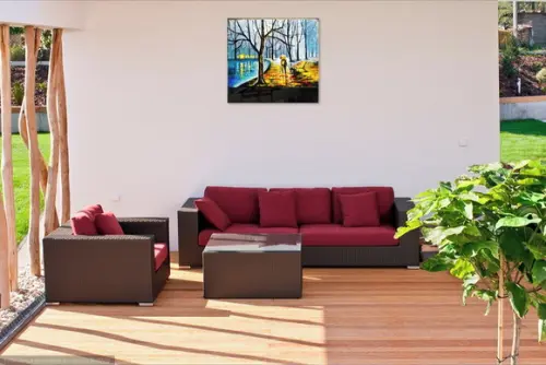 Quadros Pintura em Tela Paisagem Inverno Lago Congelado