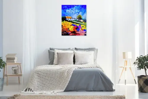 Quadros Pintura em Tela Paisagem Jardim da Minha Casa