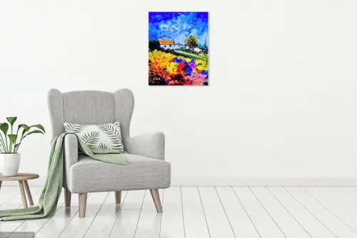 Quadros Pintura em Tela Paisagem Jardim da Minha Casa