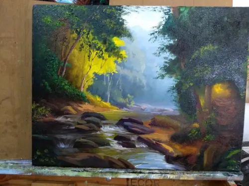 Quadros Pintura em Tela Paisagem Lage de Pedra Black Friday