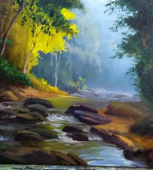 Quadros Pintura em Tela Paisagem Lage de Pedra Black Friday