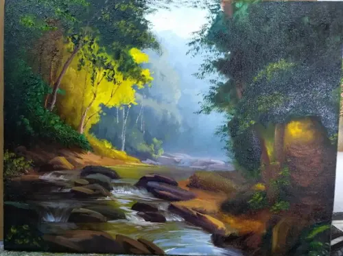 Quadros Pintura em Tela Paisagem Lage de Pedra Black Friday