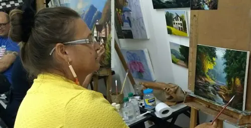 Quadros Pintura em Tela Paisagem Lage de Pedra Black Friday