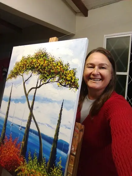 Quadros Pintura em Tela Paisagem Mar Barco a Vela Praia