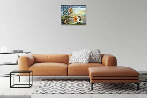 Quadros Pintura em Tela Paisagem Marina Presente de Natal