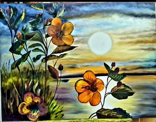 Quadros Pintura em Tela Paisagem Marina Presente de Natal