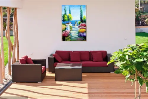 Quadros Pintura em Tela Paisagem Primavera Presente de Natal