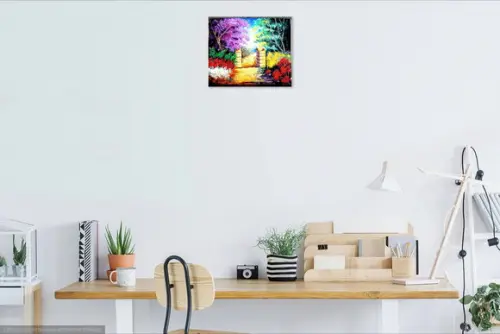 Quadros Pintura em Tela Paisagem Primavera Presente de Natal