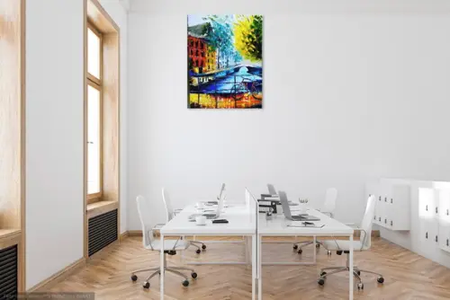 Quadros Pintura em Tela Paisagem Urbana Amsterdam Holanda
