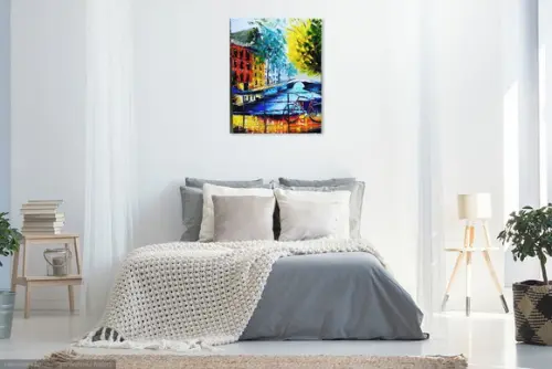 Quadros Pintura em Tela Paisagem Urbana Amsterdam Holanda
