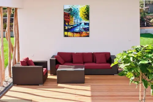 Quadros Pintura em Tela Paisagem Urbana Amsterdam Holanda