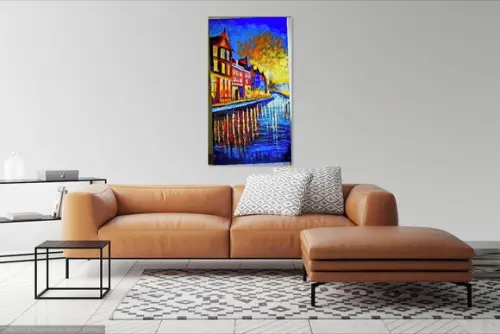 Quadros Pintura em Tela Paisagem Urbana Copenhagen Dinamarca