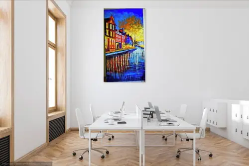 Quadros Pintura em Tela Paisagem Urbana Copenhagen Dinamarca