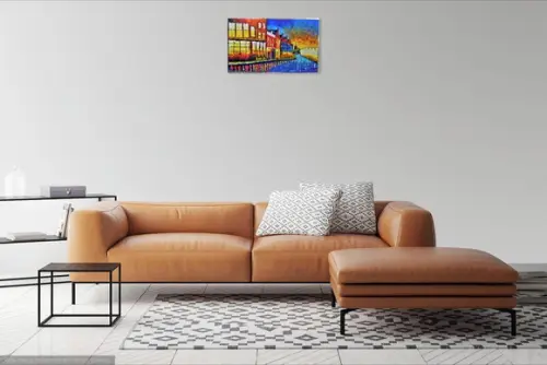 Quadros Pintura em Tela Paisagem Urbana Copenhagen Dinamarca