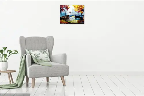 Quadros Pintura em Tela Paisagem Urbana Mulher Black Friday