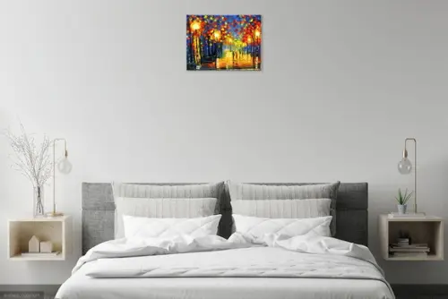Quadros Pintura em Tela Paisagem Urbana Paisagem de Outono