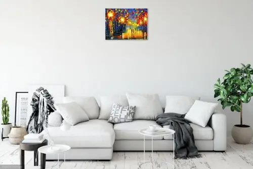 Quadros Pintura em Tela Paisagem Urbana Paisagem de Outono
