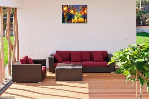 Quadros Pintura em Tela Paisagem Urbana Paisagem de Outono