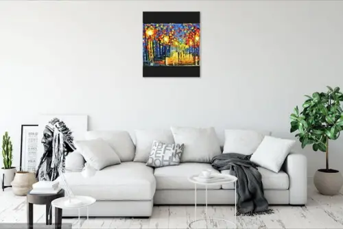 Quadros Pintura em Tela Paisagem Urbana Presente de Natal