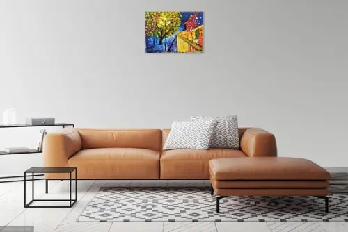 Quadros Pintura em Tela Paisagem Urbana Ruas da Cidade