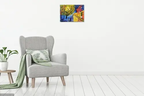 Quadros Pintura em Tela Paisagem Urbana Ruas da Cidade