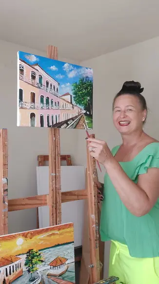 Quadros Pintura em Tela Paisagem Urbana São Luís Maranhão