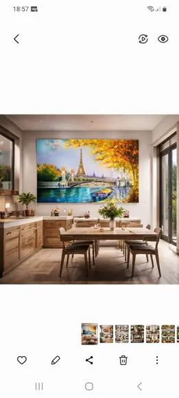 Quadros Pintura em Tela Ponte Alexandre Iii Black Friday