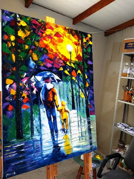 Quadros Pintura Moderno Paisagem Urbana Pai Black Friday