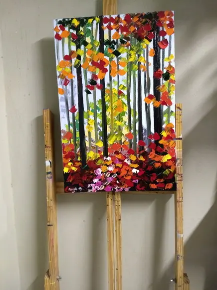 Quadros Pintura Moderno Outono na Floresta Black Friday