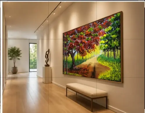 Quadros Pintura Paisagem Caminho Flamboyant Black Friday
