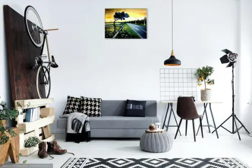 Quadros Pintura Paisagem Campo Caminho Freeway Black Friday