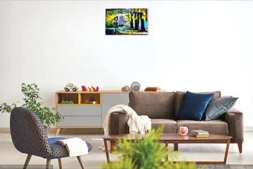Quadros Pintura Paisagem Casa na Fazenda Presente de Natal