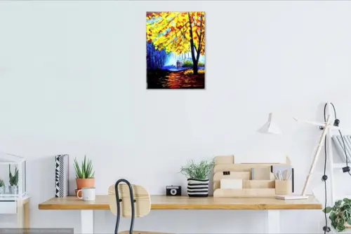 Quadros Pintura Paisagem Moderno Família Unida Black Friday