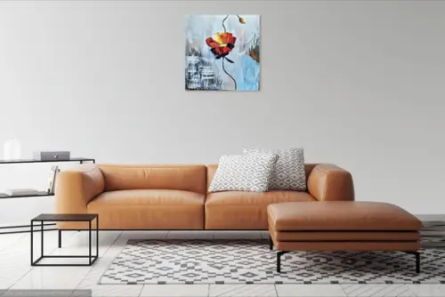 Quadros Pintura Tela Abstrato Moderno Papoulas Black Friday