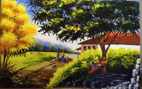 Quadros Pintura Tela Paisagem Casa Campo Pasto Black Friday