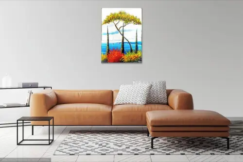 Quadros Pintura Tela Paisagem Mar Barcos a Vela Black Friday