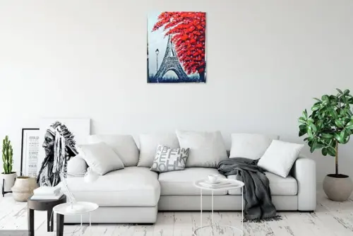 Quadros Pintura Tela París Av Champs Elysees Torre Eiffel