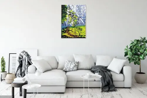 Quadros Pintura Tela Raios de Sol na Floresta Black Friday