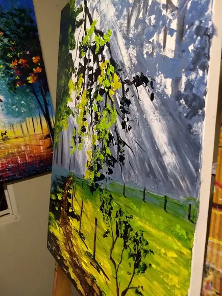 Quadros Pintura Tela Raios de Sol na Floresta Black Friday