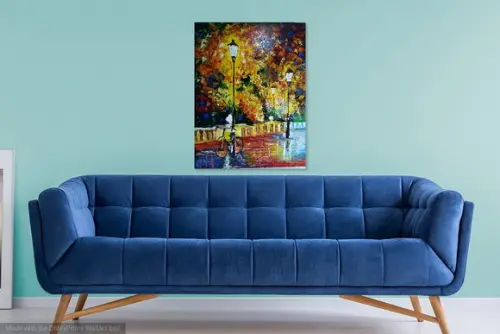 Quadros Pintura Tela Urbana Abstrato Bicicleta Black Friday