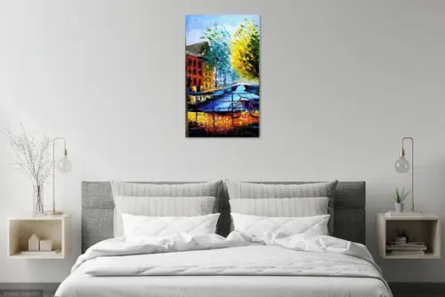 Quadros Pintura Tela Urbana Amsterdam Holanda Black Friday