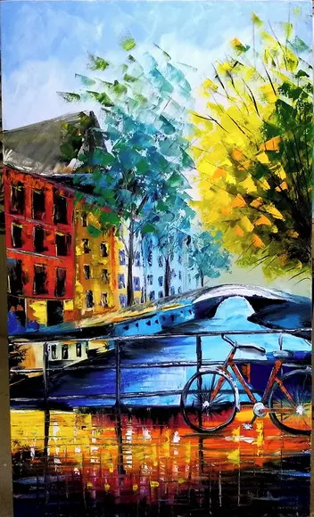 Quadros Pintura Tela Urbana Amsterdam Holanda Black Friday