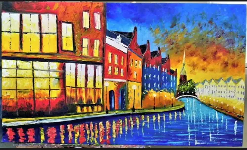 Quadros Pintura Urbana Copenhagen Dinamarca Black Friday