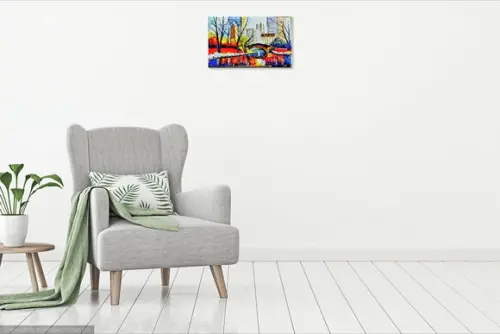 Quadros Pintura Urbana New York Central Park Black Friday