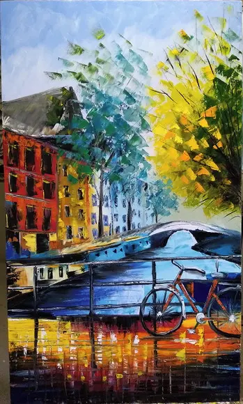Quadros Pintura Urbana Amsterdam Holanda Black Friday
