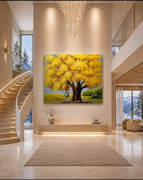 Quadros Sala e Quarto Paisagem Ipê Amarelo Presente de Natal