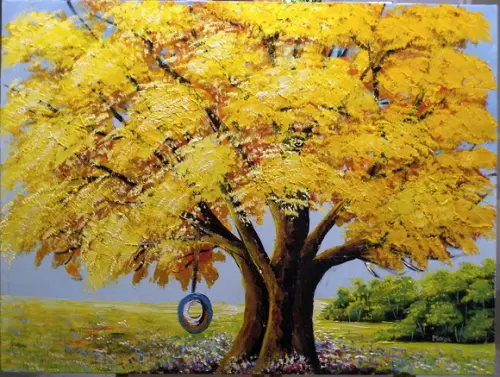 Quadros Sala e Quarto Paisagem Ipê Amarelo Presente de Natal